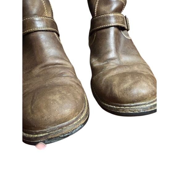 Cole Haan Men's Bryce Zip Ankle Boot Sz 8.5 Brown Leather Motorcycle Biker - Picture 8 of 10